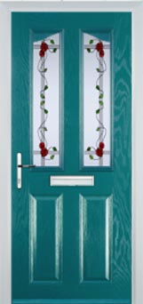 Richmond Mayflower composite door in Turquoise Blue