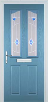 Richmond Murano composite door in Pastel Blue