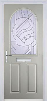 Wimbledon Abstract Bevel composite door in Agate Grey
