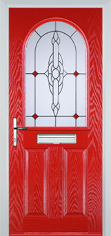 Wimbledon composite door in Poppy Red