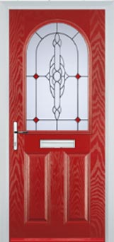 Wimbledon Cotswold composite door in Red