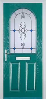 Wimbledon composite door in Turquoise Blue