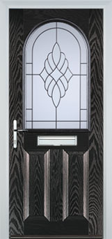 Wimbledon Cesario composite door in Black-Brown