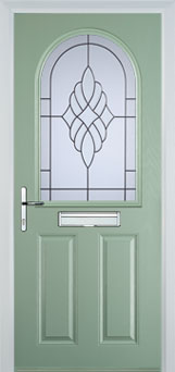 Wimbledon Cesario composite door in Chartwell Green