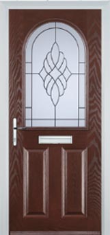Wimbledon Cesario composite door in Darkwood