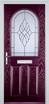Wimbledon Cesario composite door in Purple Violet