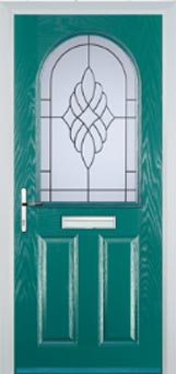 Wimbledon Cesario composite door in Turquoise Blue