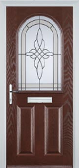 Wimbledon Chantilly composite door in Darkwood