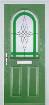 Wimbledon Chantilly composite door in Fern Green