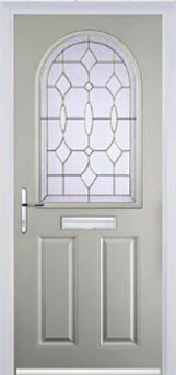 Wimbledon Clear Bevel composite door in Agate Grey