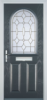Wimbledon Clear Bevel composite door in Anthracite Grey