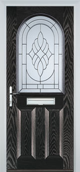 Wimbledon Everglade composite door in Black-Brown