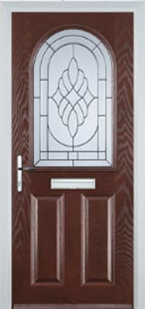 Wimbledon Everglade composite door in Darkwood