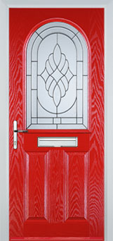 Wimbledon Everglade composite door in Poppy Red