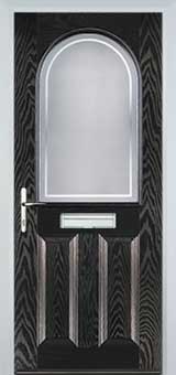 Wimbledon Enville composite door in Black-Brown