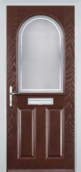 Wimbledon Enville composite door in Darkwood