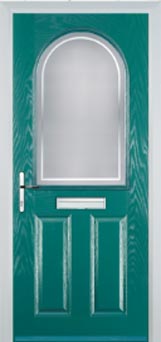 Wimbledon Enville composite door in Turquoise Blue