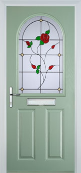 Wimbledon Pelerine composite door in Chartwell Green