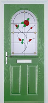 Wimbledon Pelerine composite door in Fern Green