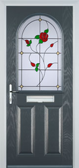 Wimbledon Pelerine composite door in Anthracite Grey
