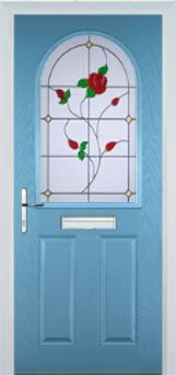 Wimbledon Pelerine composite door in Pastel Blue