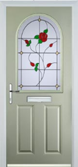 Wimbledon Pelerine composite door in Pebble Grey