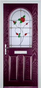 Wimbledon Pelerine composite door in Purple Violet
