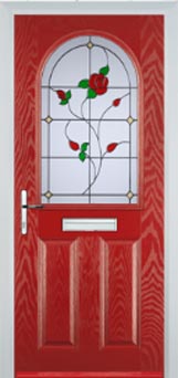 Wimbledon Pelerine composite door in Red