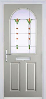 Wimbledon Autumn Falls composite door in Agate Grey