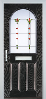 Wimbledon Autumn Falls composite door in Black-Brown