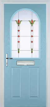Wimbledon Autumn Falls composite door in Duck Egg Blue