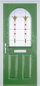 Wimbledon Autumn Falls composite door in Fern Green