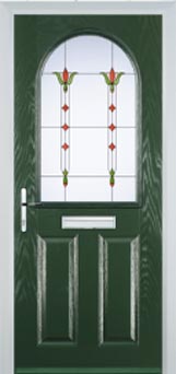 Wimbledon Autumn Falls composite door in Green
