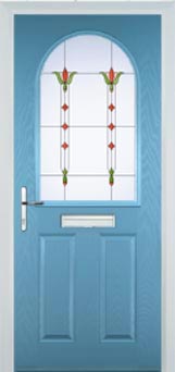 Wimbledon Autumn Falls composite door in Pastel Blue