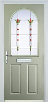 Wimbledon Autumn Falls composite door in Pebble Grey