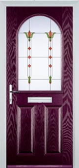 Wimbledon Autumn Falls composite door in Purple Violet