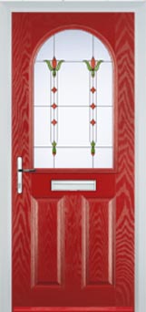Wimbledon Autumn Falls composite door in Red