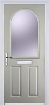 Wimbledon Gold Lead composite door in Agate Grey