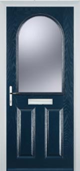 Wimbledon Gold Lead composite door in Dark Blue