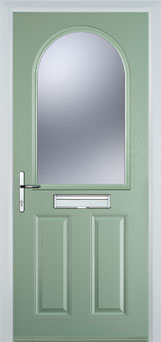 Wimbledon Gold Lead composite door in Chartwell Green
