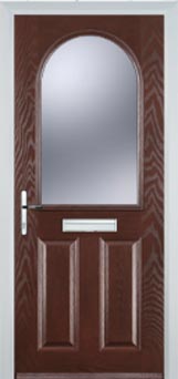 Wimbledon Gold Lead composite door in Darkwood