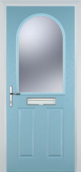Wimbledon Gold Lead composite door in Duck Egg Blue