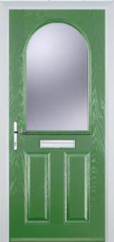 Wimbledon Gold Lead composite door in Fern Green