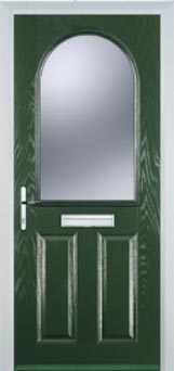 Wimbledon Gold Lead composite door in Green