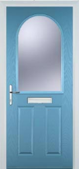 Wimbledon Gold Lead composite door in Pastel Blue