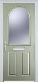 Wimbledon Gold Lead composite door in Pebble Grey