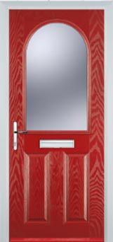 Wimbledon Gold Lead composite door in Red
