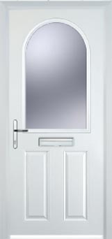 Wimbledon Gold Lead composite door in White