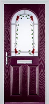 Wimbledon Mayflower composite door in Purple Violet