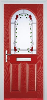 Wimbledon Mayflower composite door in Red
